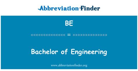 bachelor of engineering abbreviation